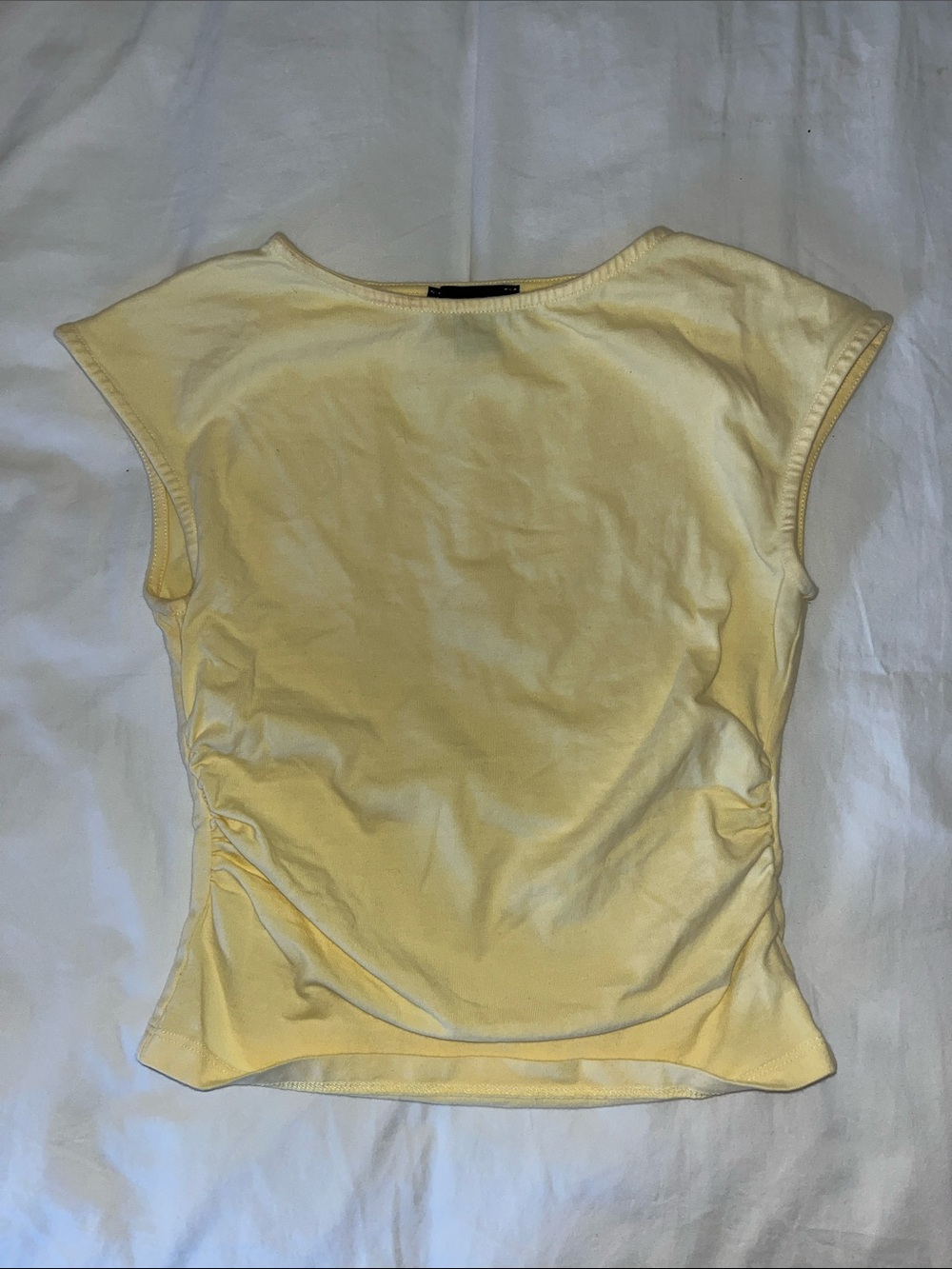 Yellow Women’s Ruched Side Tank Top - Pretty Little Thing